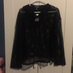 Hot topic fishnet hoodie